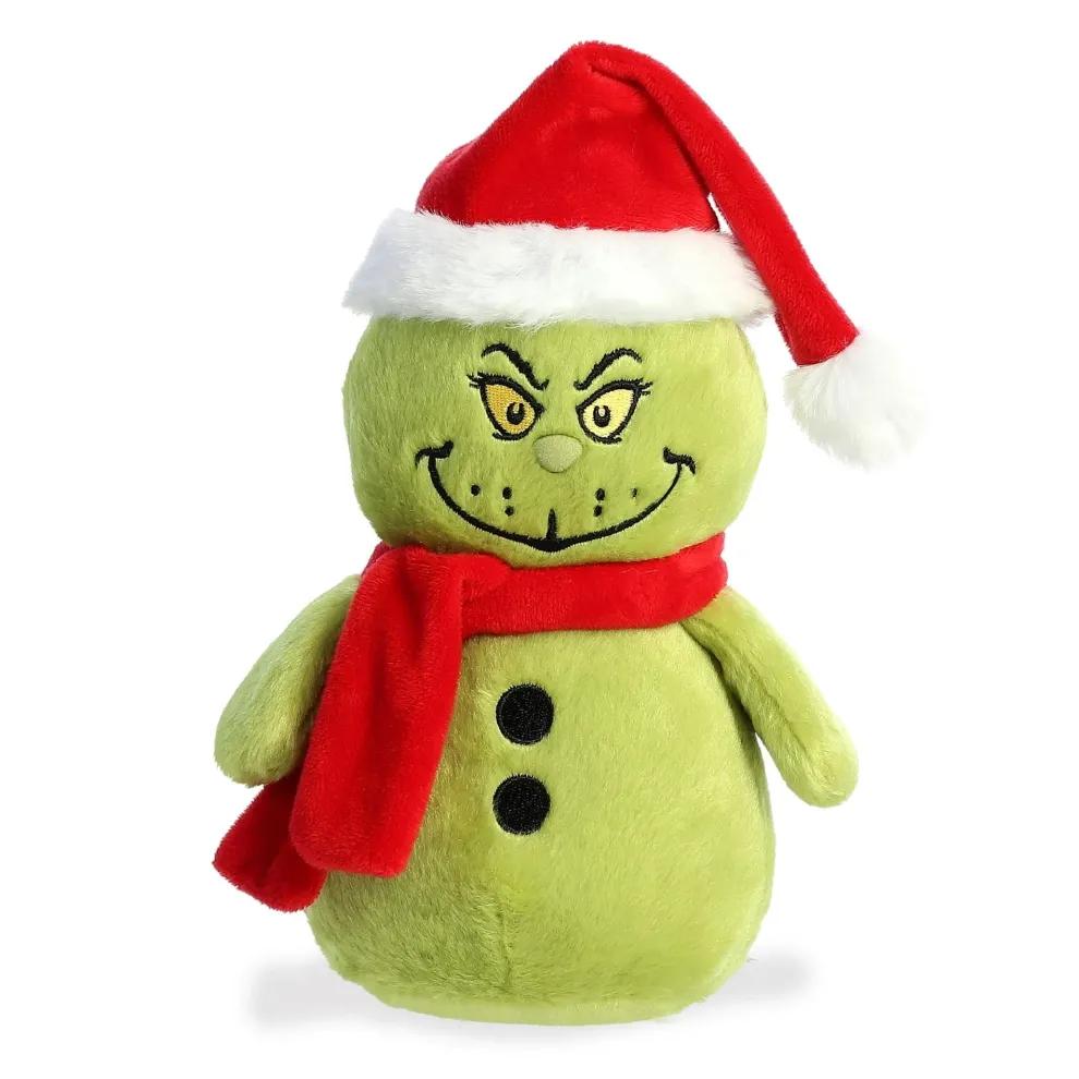 Aurora Plush 8 Inch Dr. Suess Grinch Snowman Holiday Plush Toy