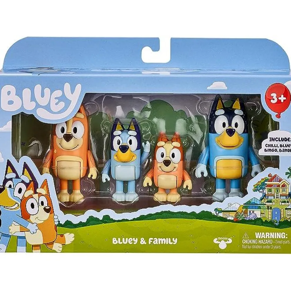 Bluey and Family Mini Figure 4-Pack - Owl & Goose Gifts