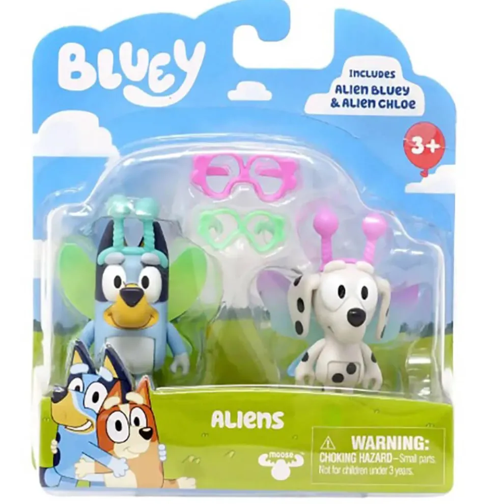 Bluey Story Mini Figures 2-Pack - Aliens - Owl & Goose Gifts