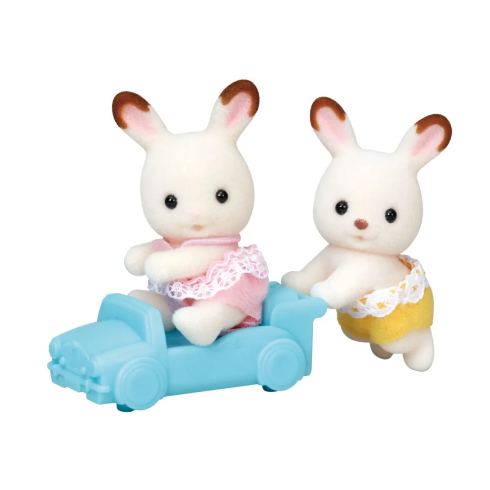 Calico Critters Chocolate Rabbit Twins - Owl & Goose Gifts