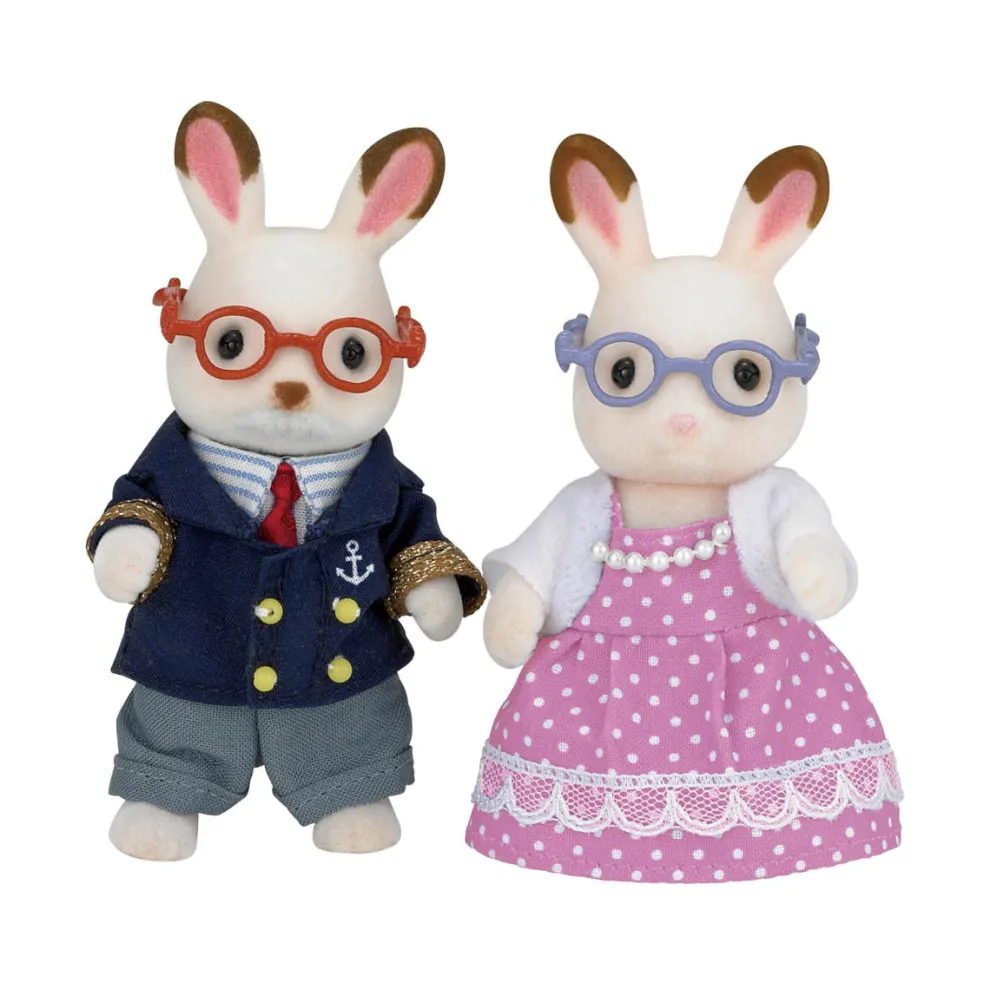 Calico Critters Chocolate Rabbit Grandparents - Owl & Goose Gifts
