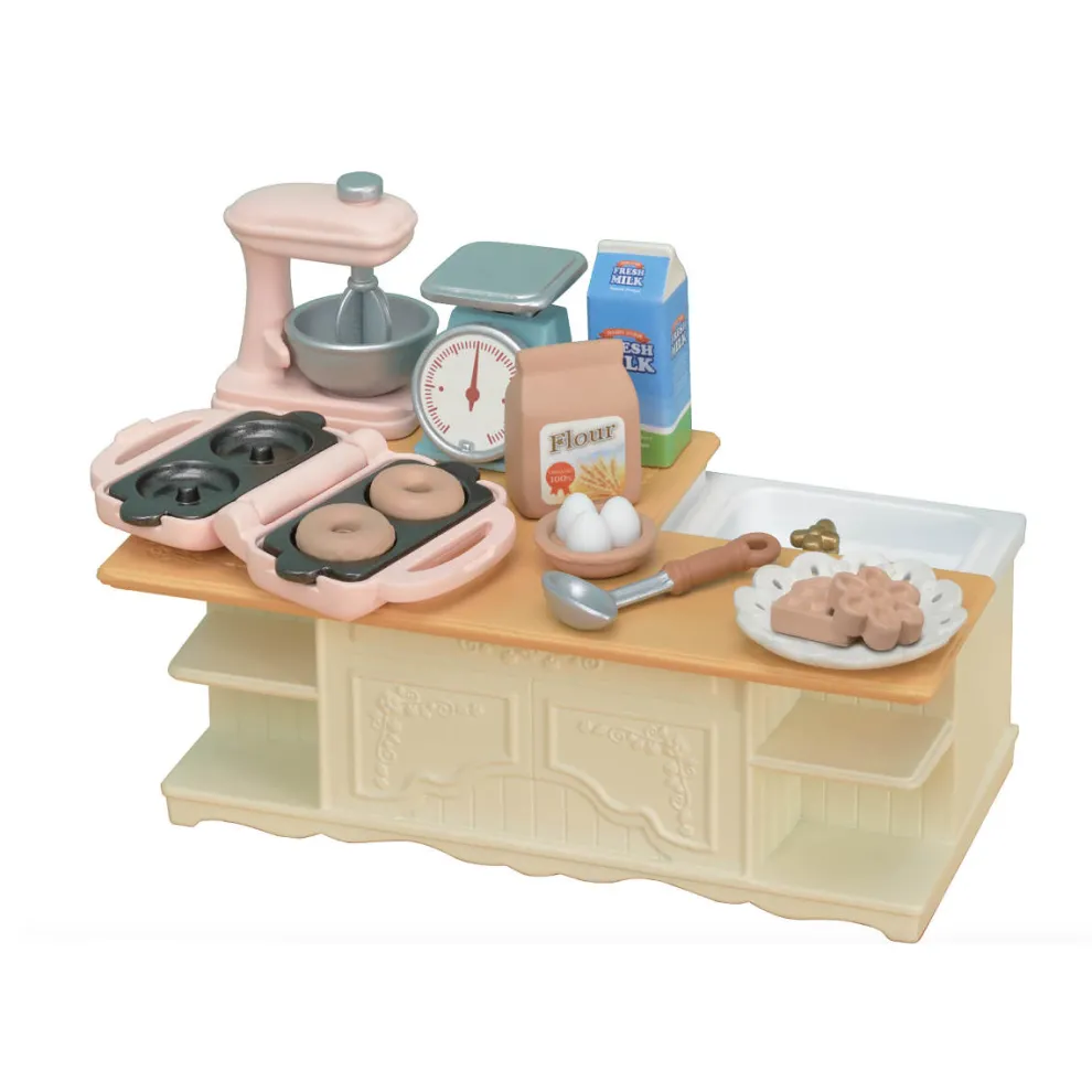 Calico Critters Kitchen Island Furniture and Accessories Set - Owl & Goose Gifts