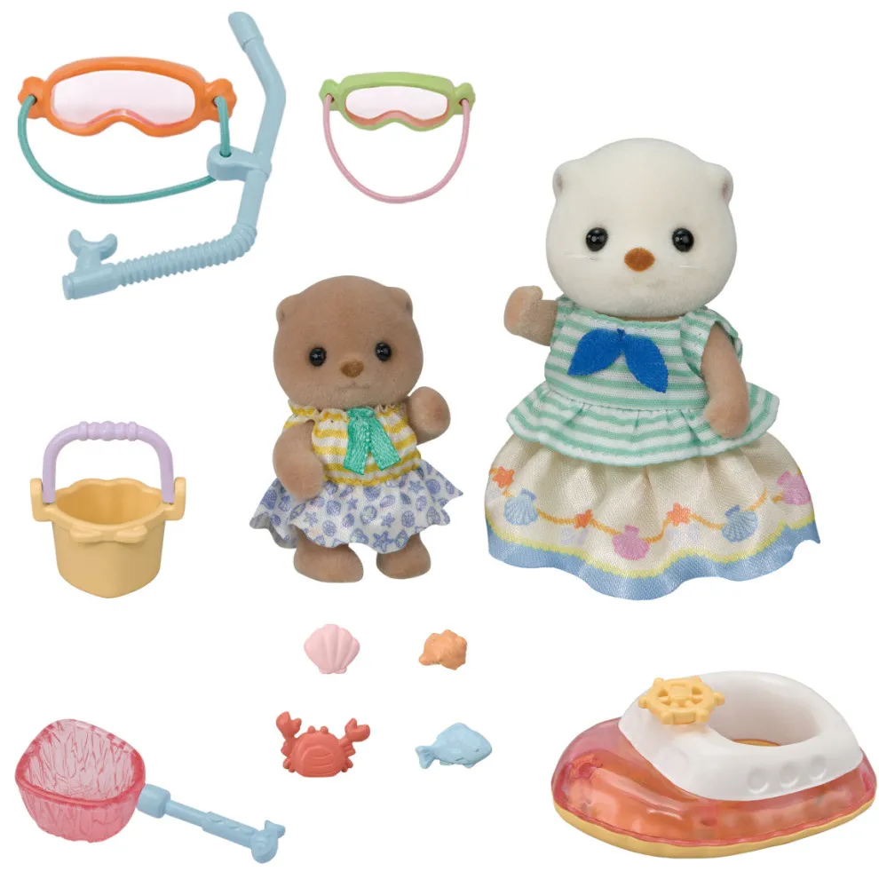 Calico Critters Sea Otter Snorkel Siblings Set - Owl & Goose Gifts