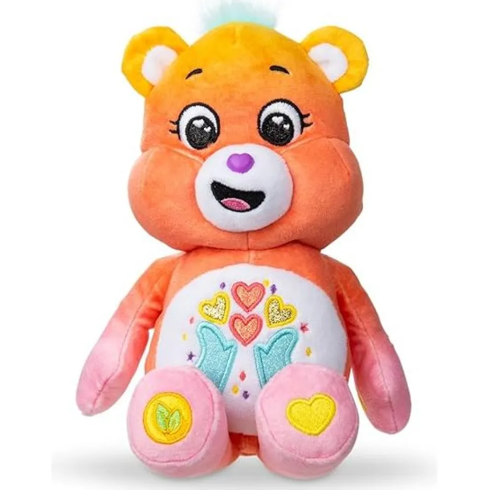 Care Bears 9 Inch Thankful Heart Bear Fun Size Sparkle Plush Toy - Owl & Goose Gifts