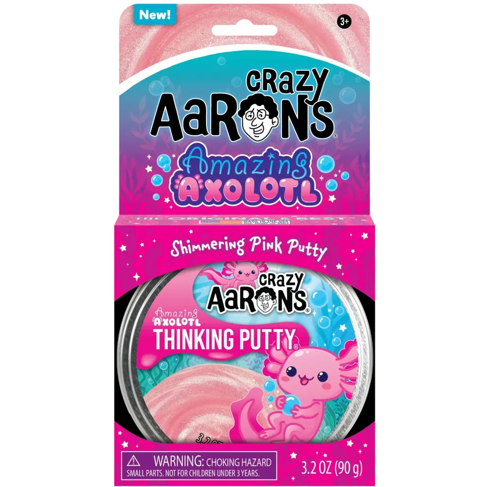 Crazy Aarons Amazing Axolotl Full Size 4 Inch Thinking Putty