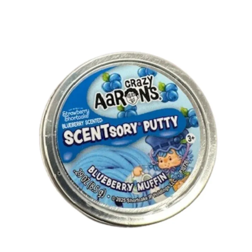 Crazy Aarons Blueberry Muffin Mini 2 Inch Scentsory Thinking Putty Tin