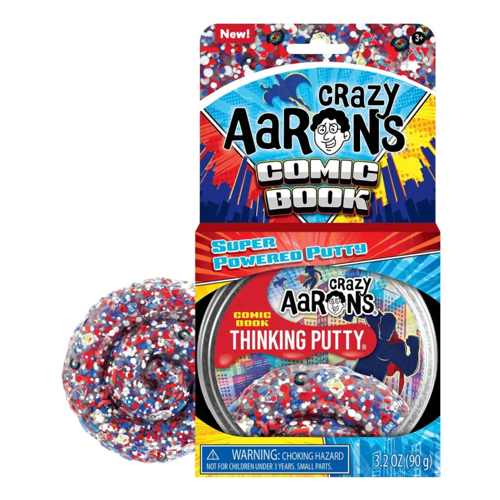 Crazy Aarons Comic Book Full Size 4 Inch Thinking Putty Tin - Owl & Goose Gifts