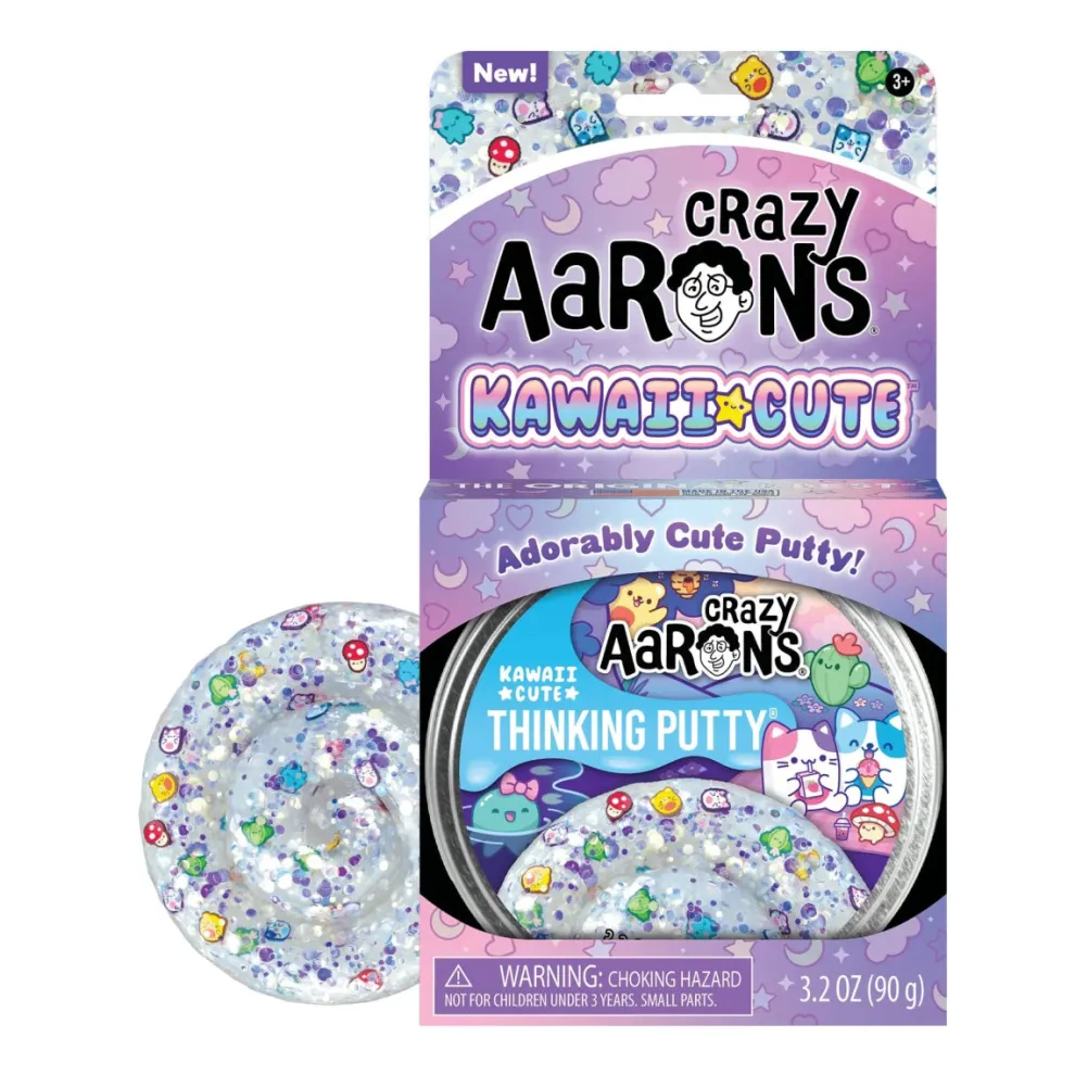 Crazy Aarons Kawaii Cute 4 Inch Thinking Putty Tin - Owl & Goose Gifts