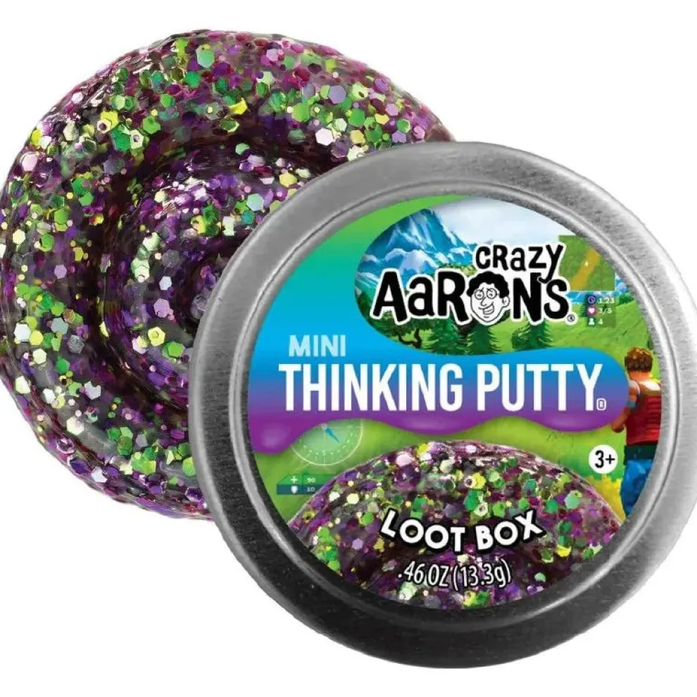 Crazy Aarons Loot Box Mini 2 Inch Thinking Putty Tin - Owl & Goose Gifts