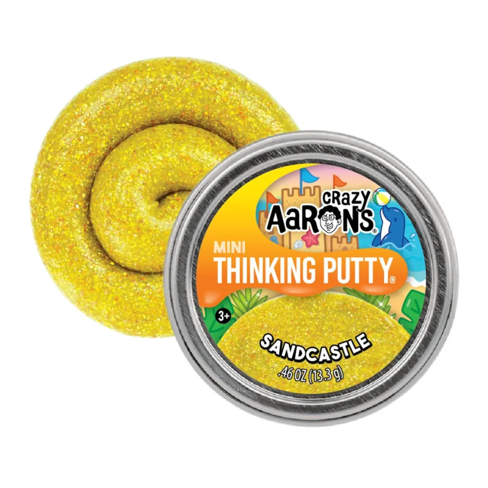 Crazy Aarons Sandcastle Mini 2 Inch Thinking Putty Tin - Owl & Goose Gifts
