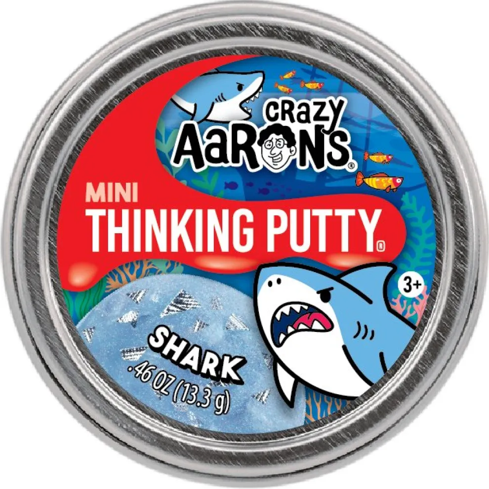 Crazy Aarons Shark Mini 2 Inch Thinking Putty Tin - Owl & Goose Gifts