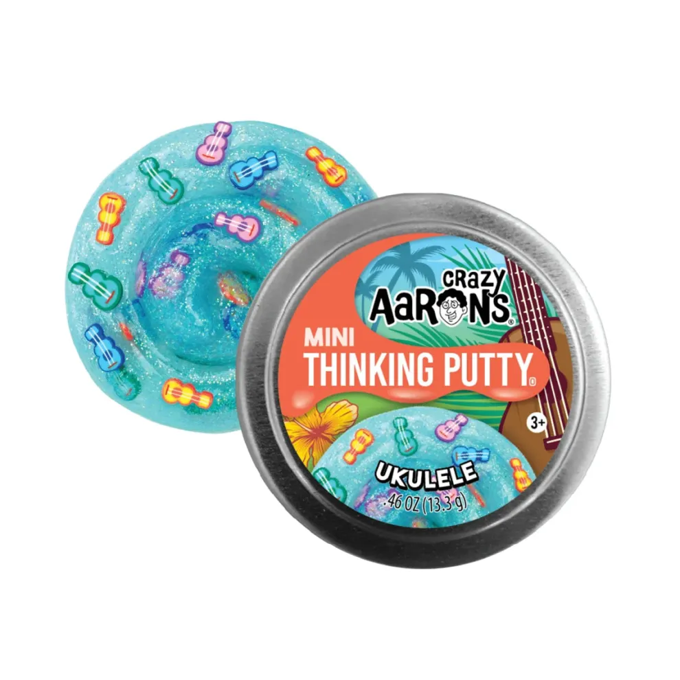 Crazy Aarons Ukulele Mini 2 Inch Thinking Putty Tin - Owl & Goose Gifts
