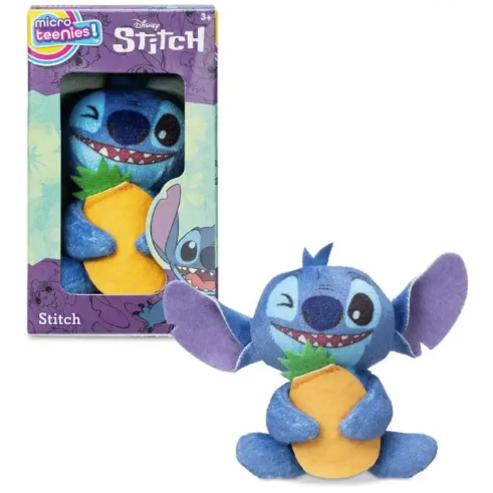 Disney Stitch 3 Inch Micro Teenies Plush Toy - Stitch with Pineapple - Owl & Goose Gifts
