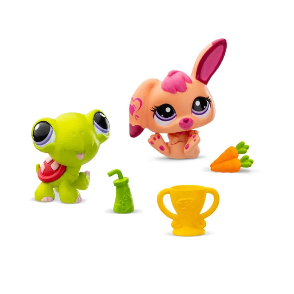 Littlest Pet Shop Pet Pairs Series 2 - Turtle #94 and Rabbit #95 - Owl & Goose Gifts