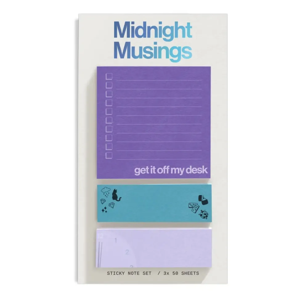 Midnight Musings Sticky Note Set by Shop Trimmings - Owl & Goose Gifts