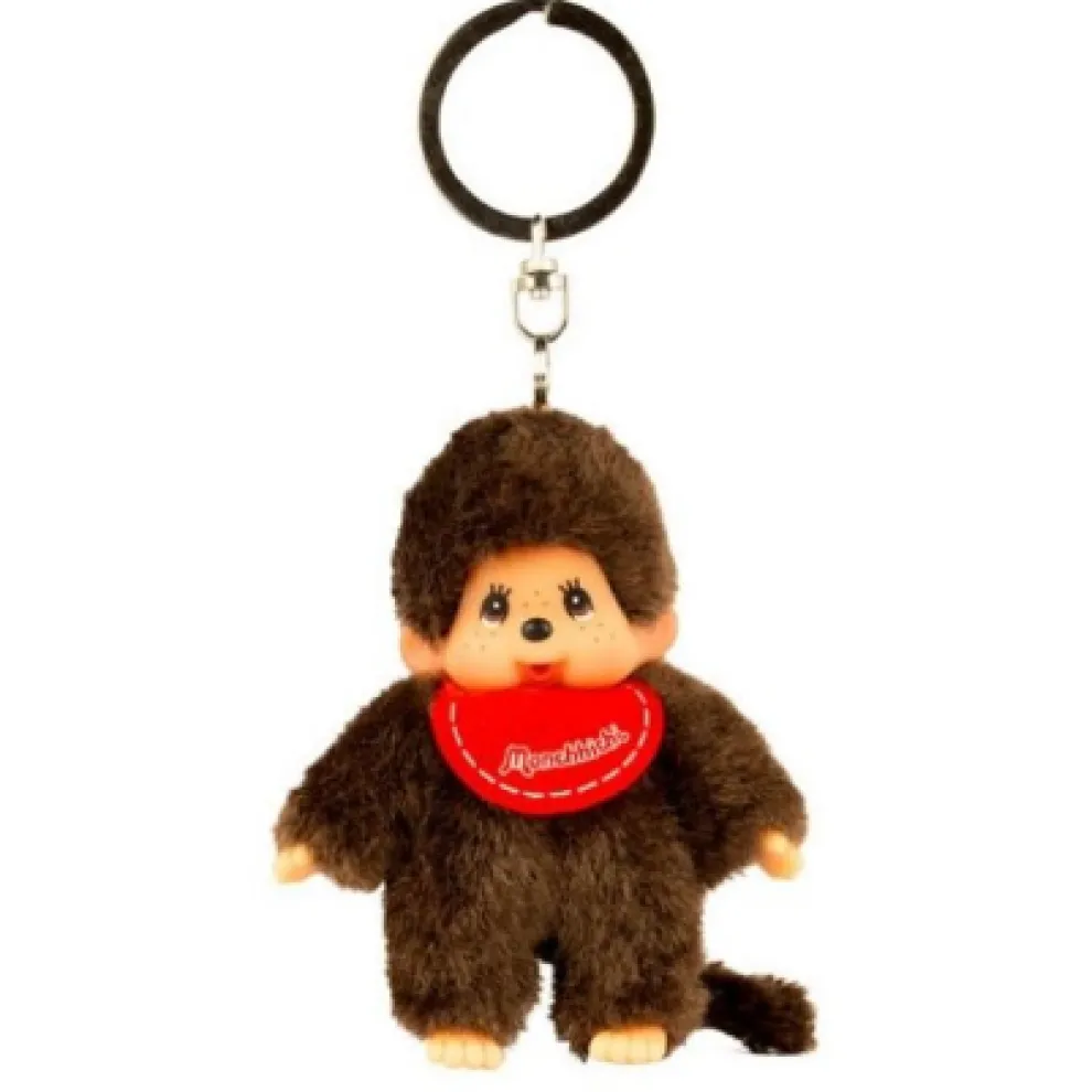 Monchhichi 4 Inch Classic Plush Keychain - Red Boy