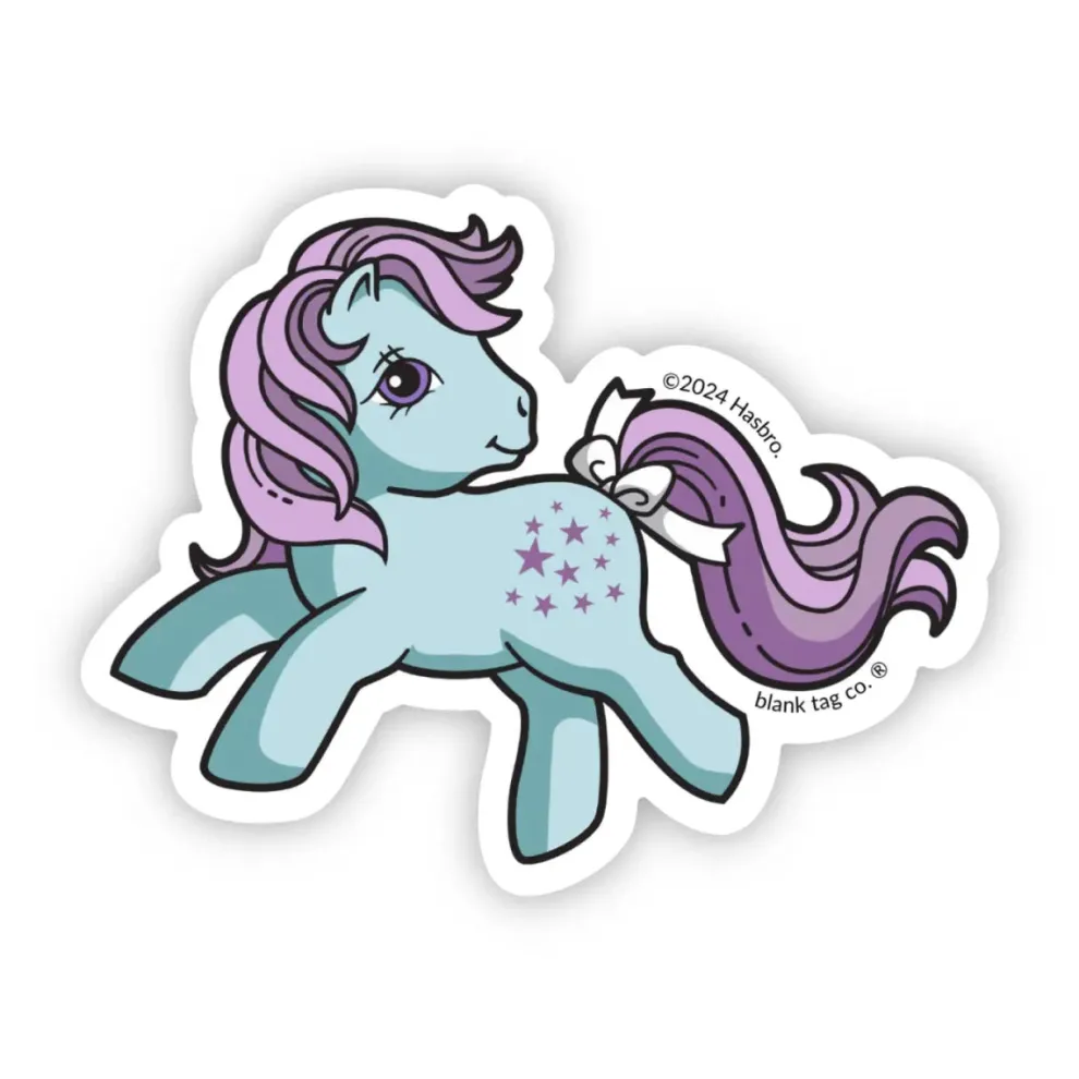 My Little Pony Blue Belle Vinyl Sticker by Blank Tag Sticker Co. - Owl & Goose Gifts