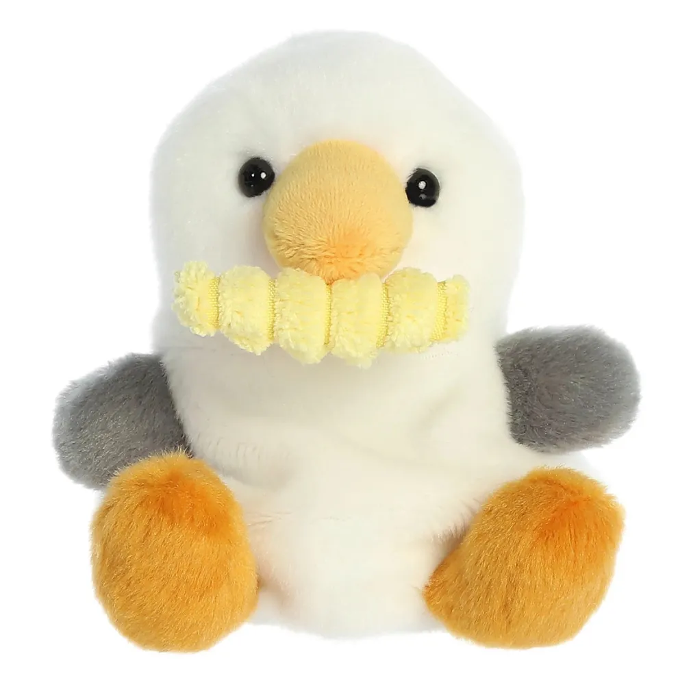 Palm Pals 5 Inch Buoy the Seagull with French Fry Plush Toy - Owl & Goose Gifts