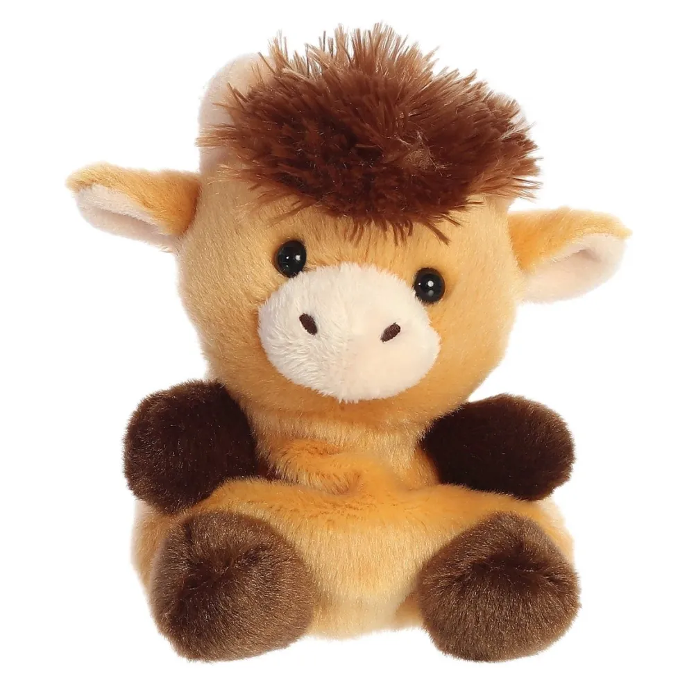 Palm Pals 5 Inch Hubert Highland Cow Plush Toy - Owl & Goose Gifts