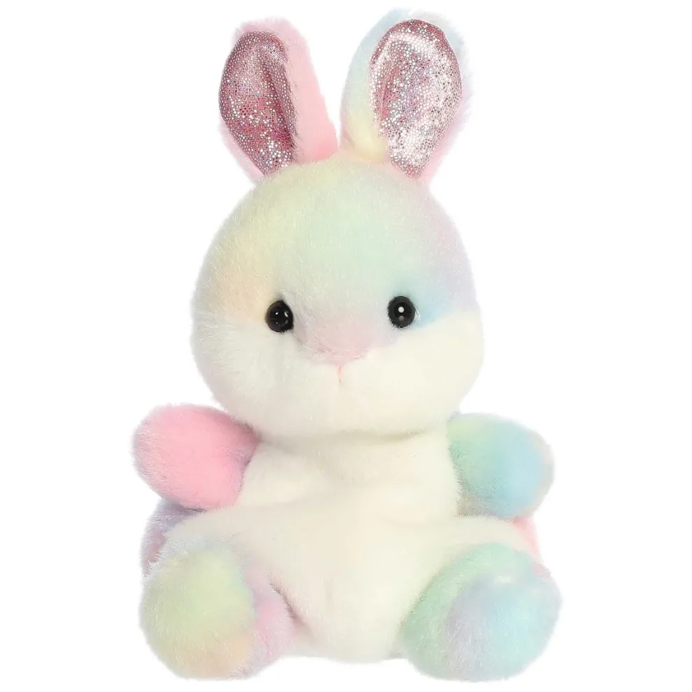 Palm Pals 5 Inch Opal the Rainbow Bunny Easter Plush Toy - Owl & Goose Gifts