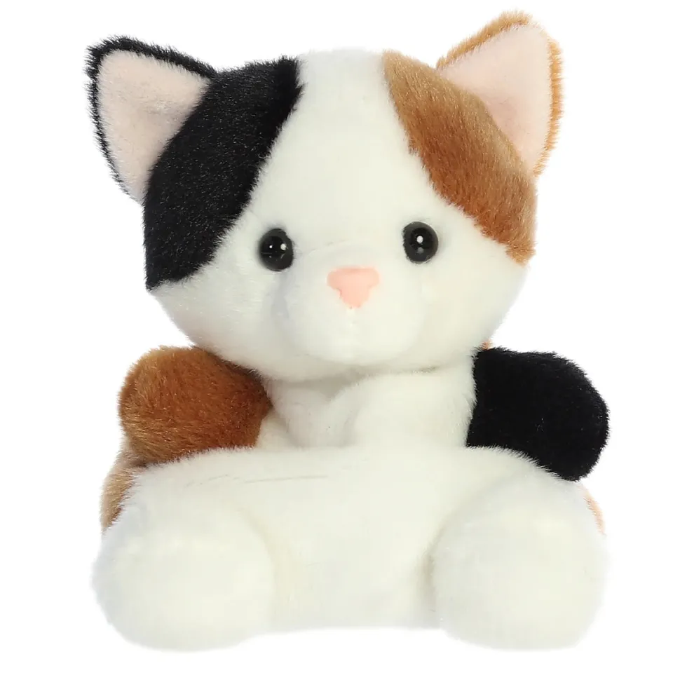 Palm Pals 5 Inch Peebs the Calico Cat Plush Toy - Owl & Goose Gifts