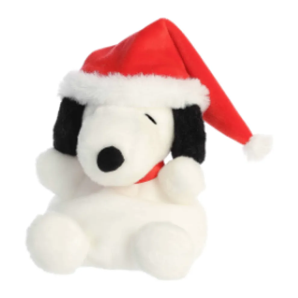 Palm Pals 5 Inch Peanuts Snoopy Santa Plush Toy