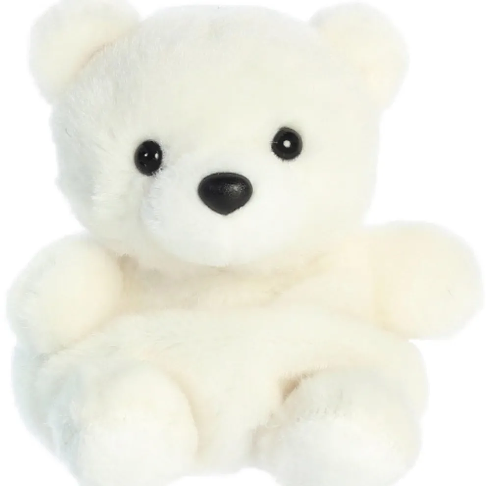 Palm Pals 5 Inch Puck the Polar Bear Plush Toy - Owl & Goose Gifts