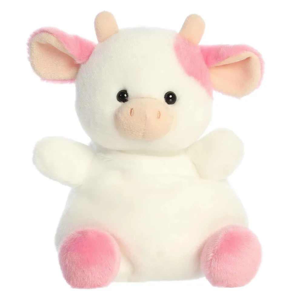 Palm Pals Party Sized 8 Inch Belle the Strawberry Cow Plush Toy