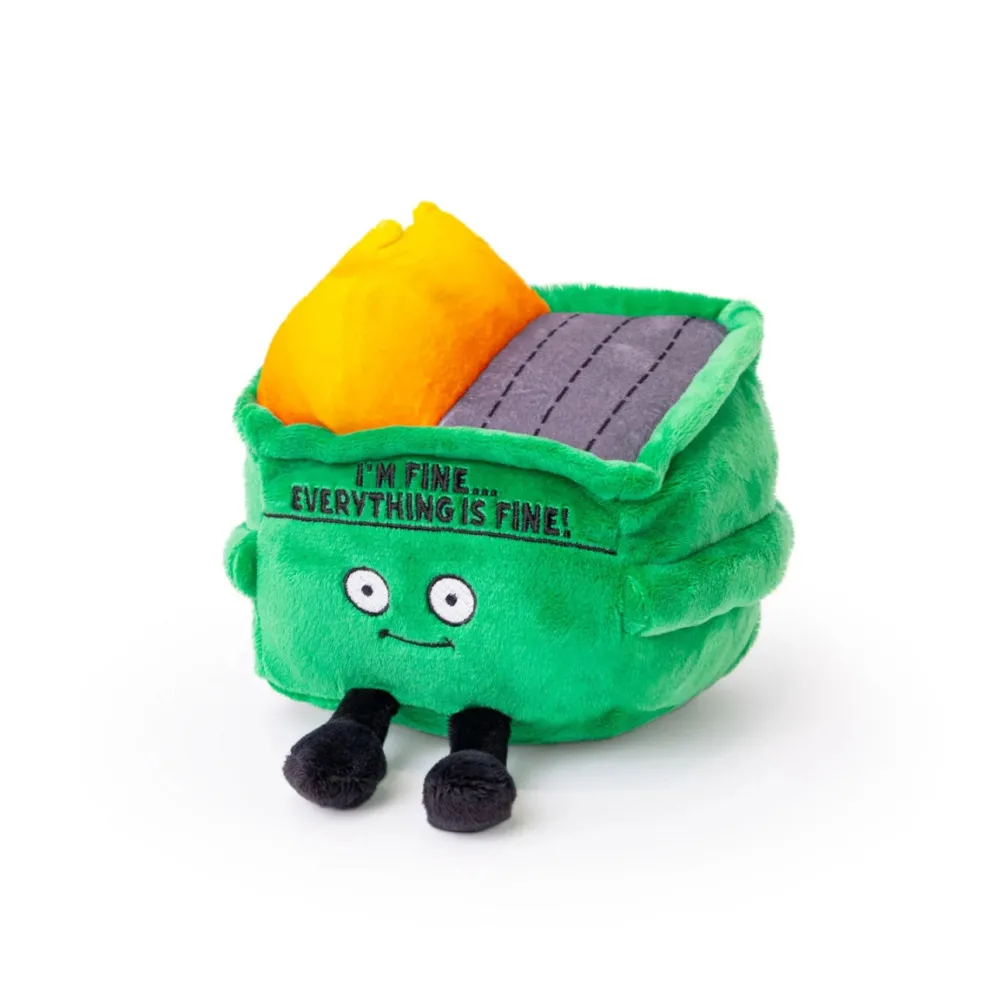 Punchkins - I'm Fine...Everything Is Fine Dumpster Fire Plush Toy - Owl & Goose Gifts