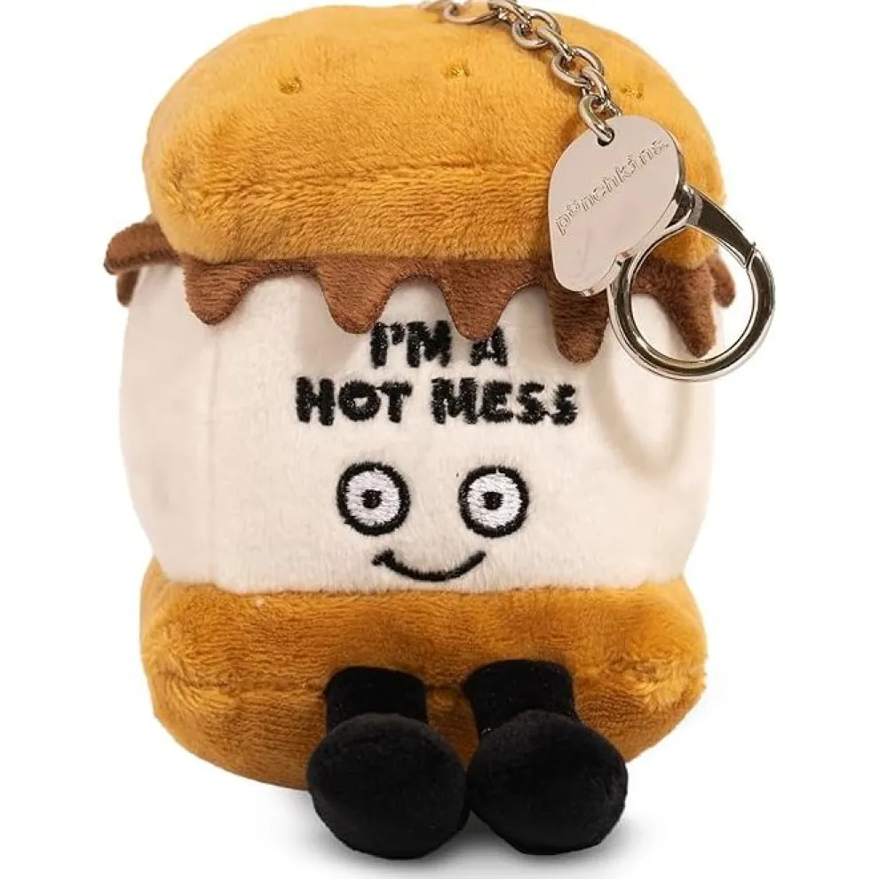 Punchkins Bites - I'm a Hot Mess S'More Plush Clip - Owl & Goose Gifts