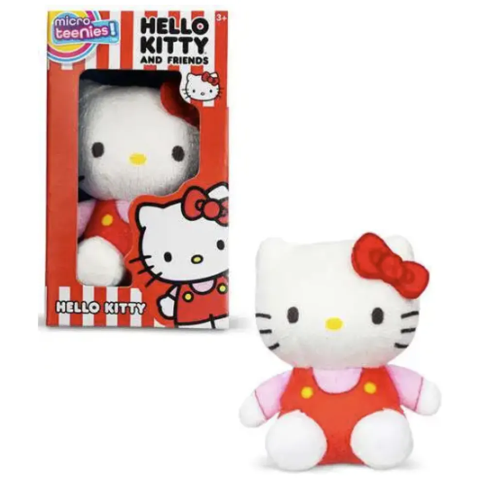 Sanrio Hello Kitty 3 Inch Micro Teenies Plush Toy - Hello Kitty in Red Outfit - Owl & Goose Gifts