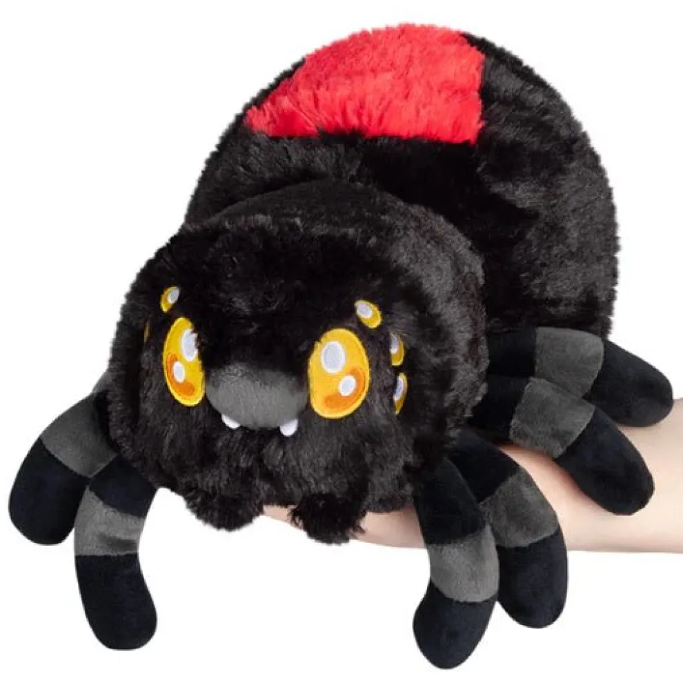 Squishable 11 Inch Mini Black Widow Spider Plush Toy - Owl & Goose Gifts