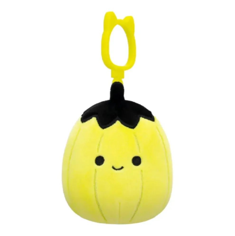 Squishmallow 3.5 Inch Walt the Yellow Pumpkin Halloween Plush Clip - Owl & Goose Gifts