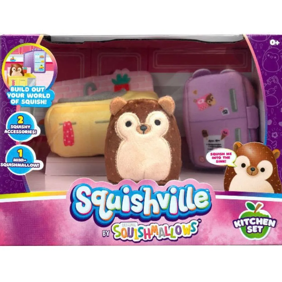 Squishmallow 2 Inch Squishville Kitchen Set - Owl & Goose Gifts