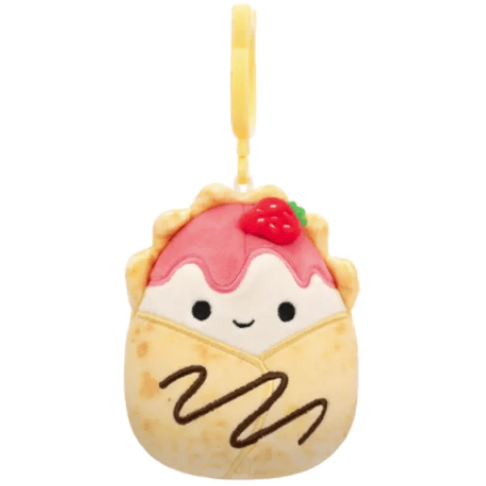 Squishmallow 3.5 Inch Gasten the Strawberry Cake Plush Clip - Owl & Goose Gifts