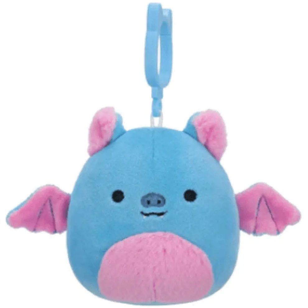 Squishmallow 3.5 Inch Boyle the Blue Fruit Bat Plush Clip - Owl & Goose Gifts