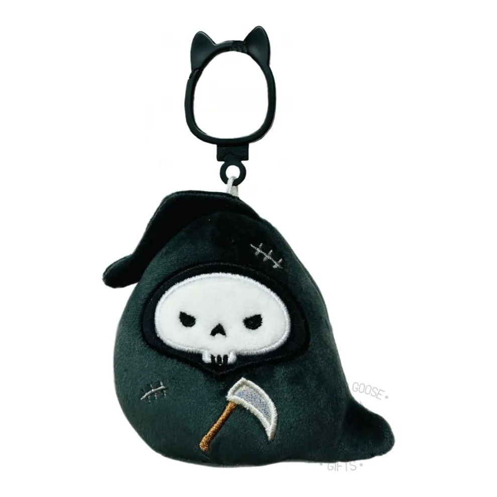 Squishmallow 3.5 Inch Otto the Reaper Halloween Plush Clip - Owl & Goose Gifts