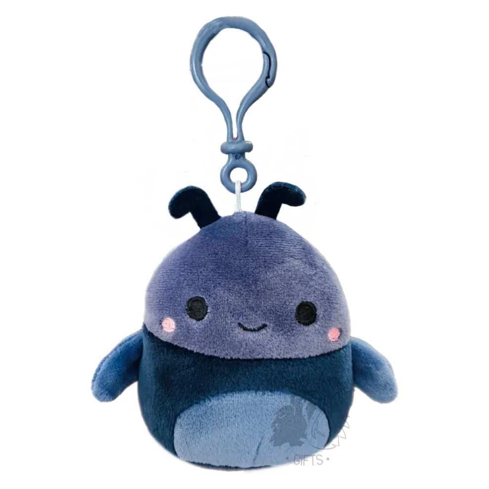 Squishmallow 3.5 Inch Tyrone the Beetle Plush Clip - Owl & Goose Gifts