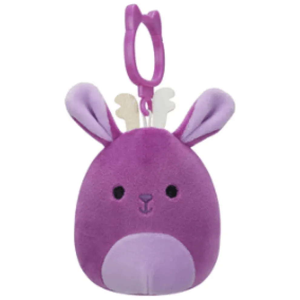 Squishmallow 3.5 Inch Maria Del Mar the Jackalope Plush Clip - Owl & Goose Gifts