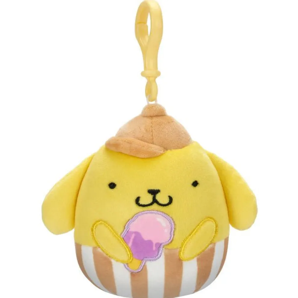 Squishmallow 3.5 Inch Sanrio Food Truck Pompompurin Plush Clip - Owl & Goose Gifts
