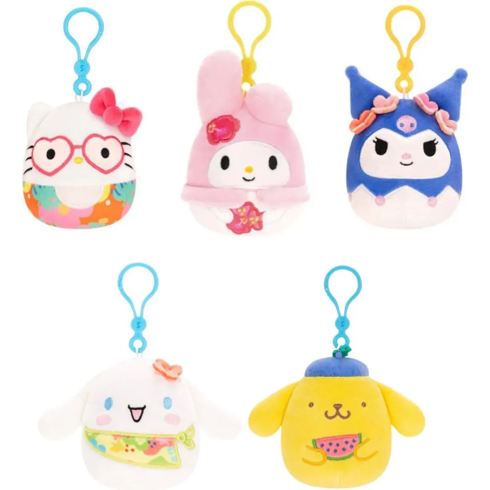 Squishmallow 3.5 Inch Clip Sanrio Tropical Set