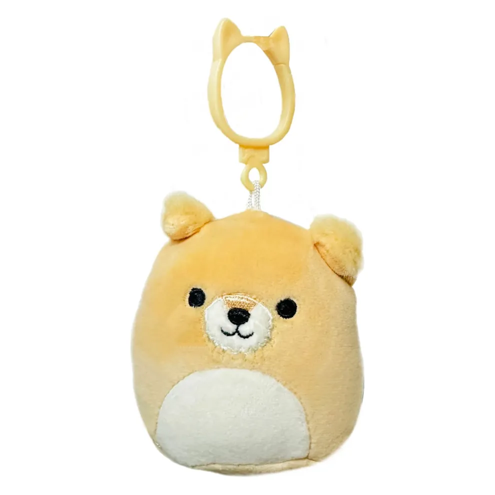 Squishmallow Clip Tan Dog - Cooper 3.5 Inch