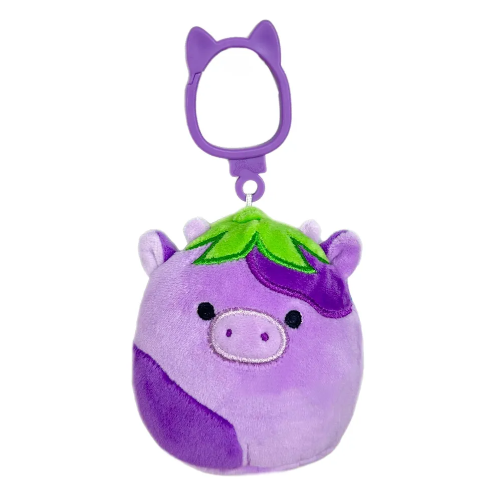 Squishmallow Clip Eggplant Cow - Frederick 3.5 Inch