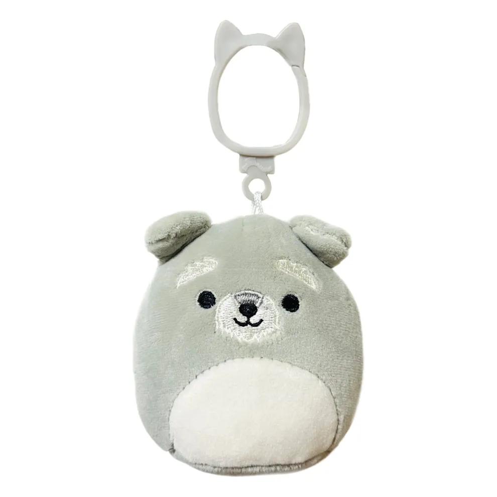 Squishmallow Clip Schnauzer Dog - Shaun 3.5 Inch