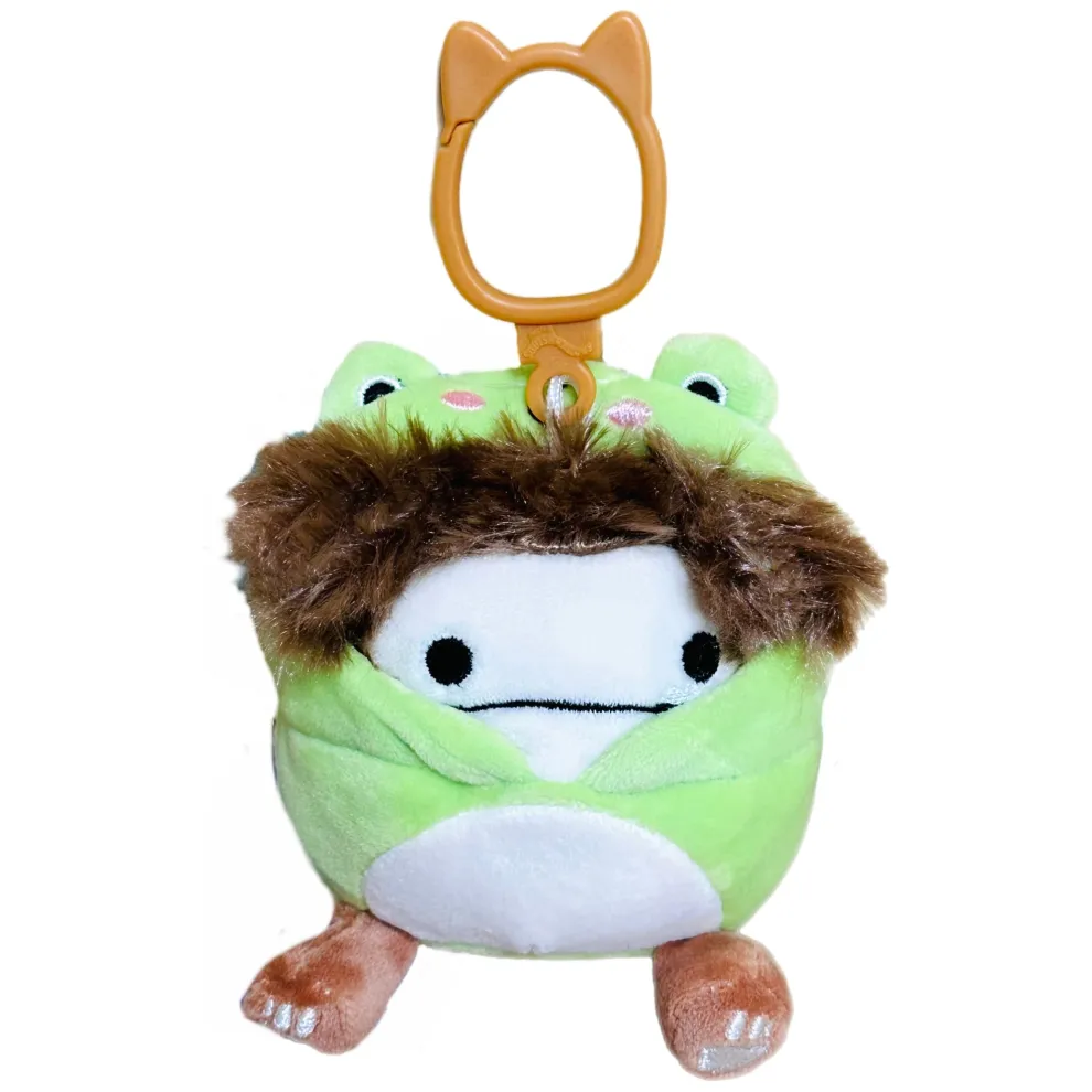 Squishmallow Clip Bigfoot in Frog Costume - Benny 3.5 Inch