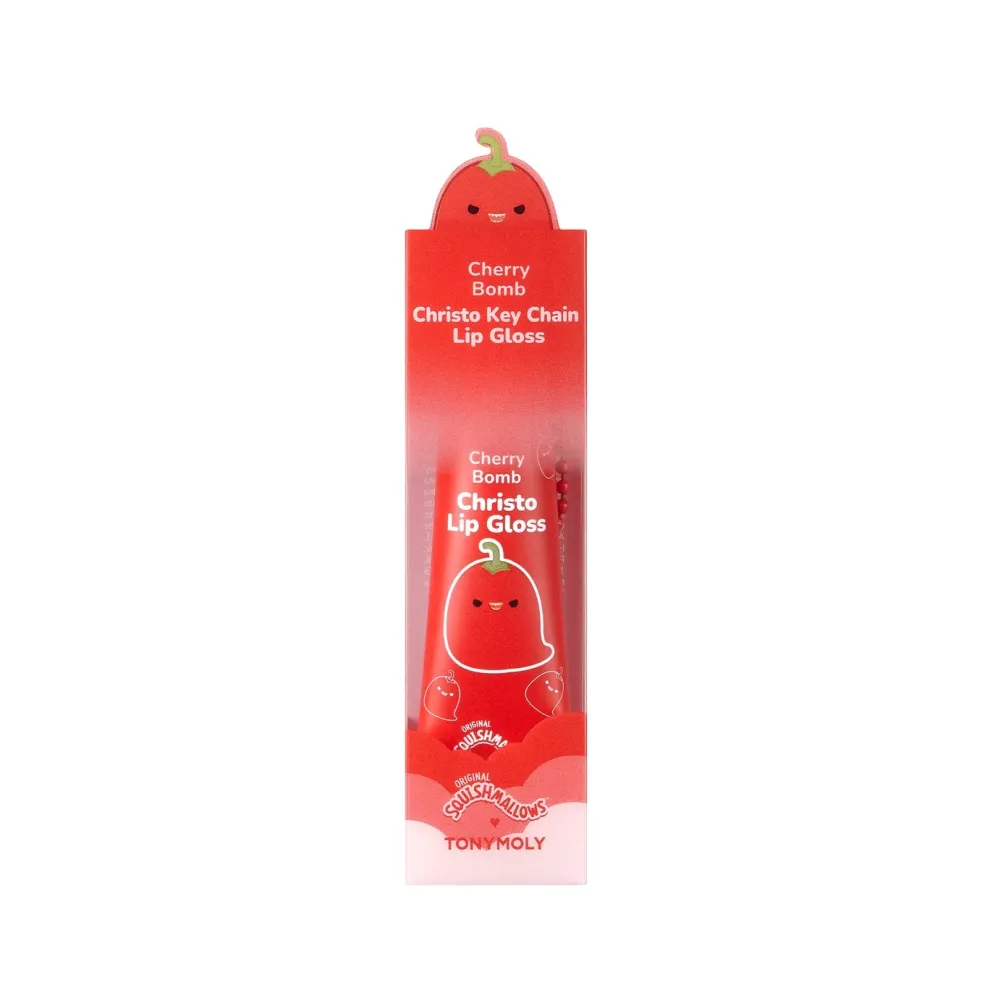 Squishmallow X TONYMOLY Cristo's Cherry Bomb Lip Gloss