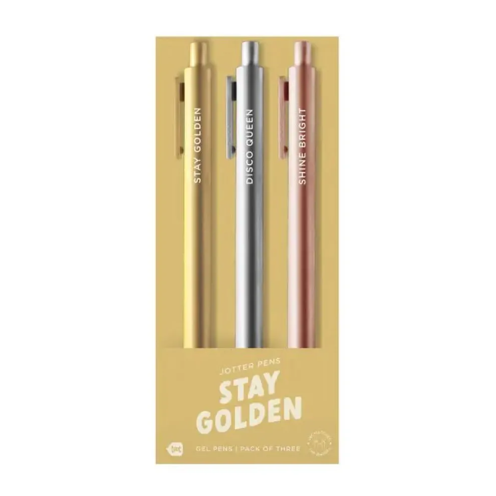 Stay Golden Jotter Set by Talking Out of Turn - Owl & Goose Gifts
