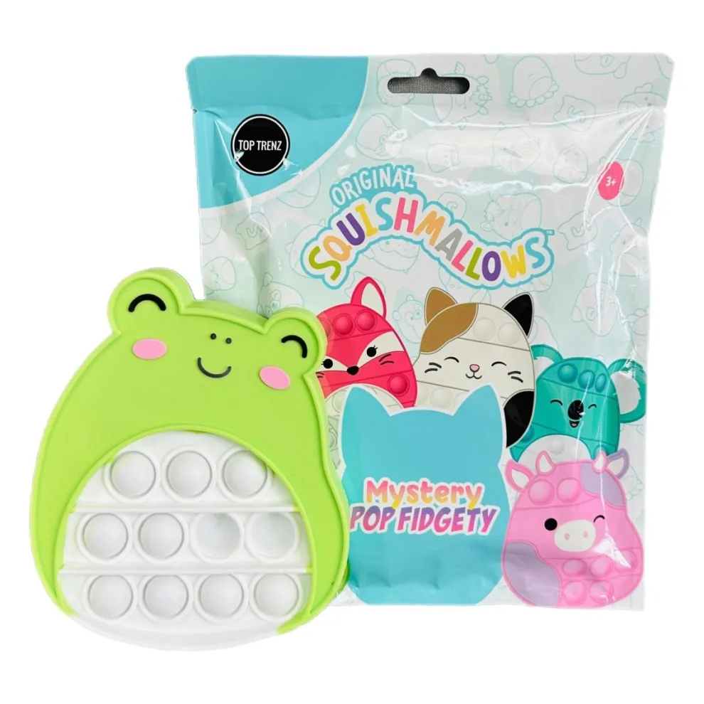 Top Trenz Squishmallow 5 Inch Mystery Pop Fidgety Blind Pack Fidget Toy - Owl & Goose Gifts