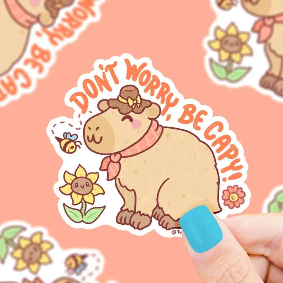 Turtle's Soup Bee-Haw Cowboy Vinyl Sticker - Owl & Goose Gifts