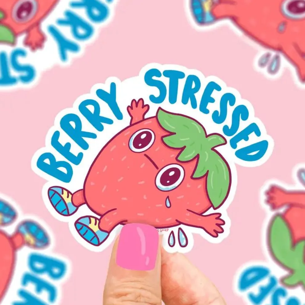 Turtle's Soup Berry Stressed Vinyl Sticker - Owl & Goose Gifts